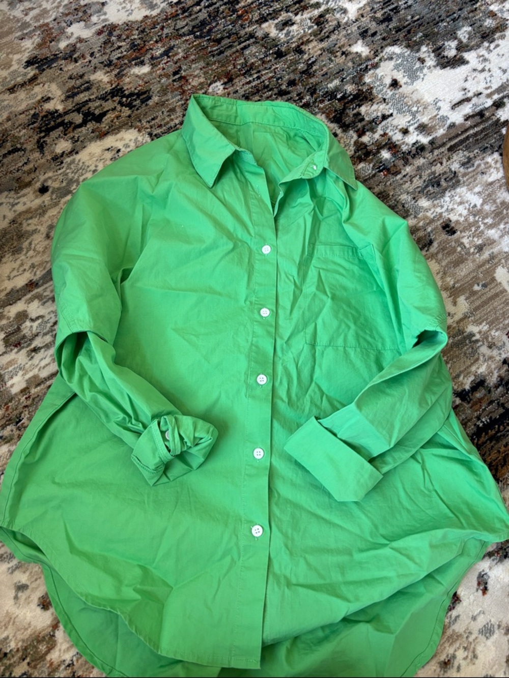 Bright Green Button-Up Shirt